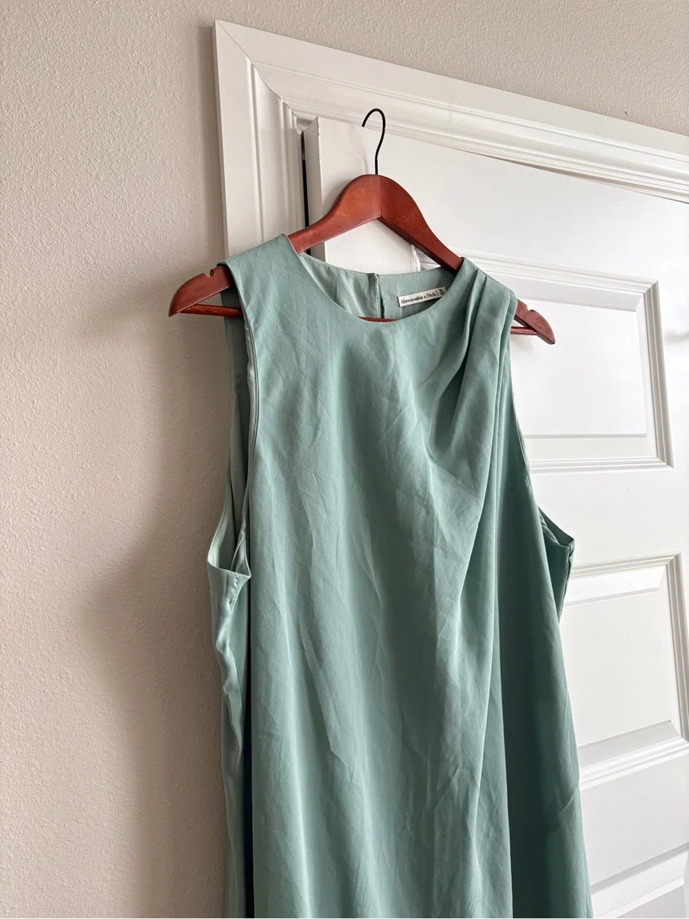 Abercrombie & Fitch Sleeveless high neck Mint green blue Maxi long Dress